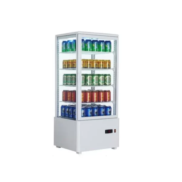 TCBD108L Four Sided Countertop Display Fridge 447x400x1194mm