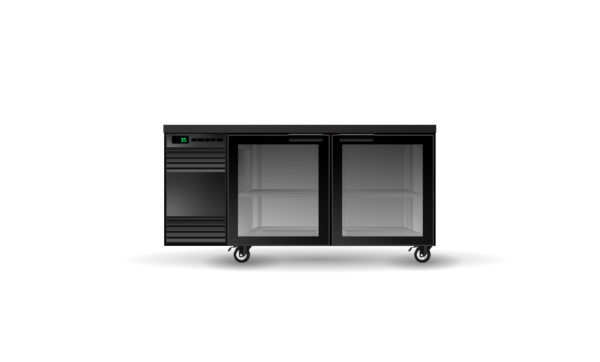 BackBar 2 Glass Swing Door CounterLine Fridge